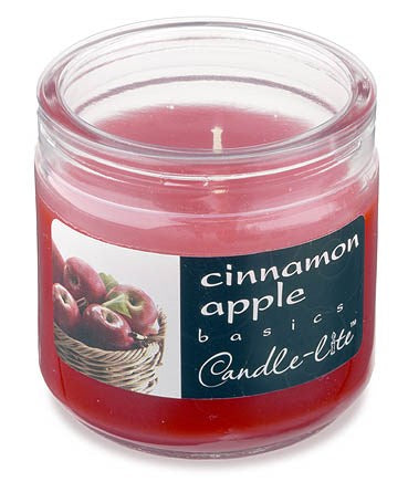 Chandelle lite, Candle lite 2400021 4 Oz Cinnamon Apple Scented Jar Candle (Pack of 12)