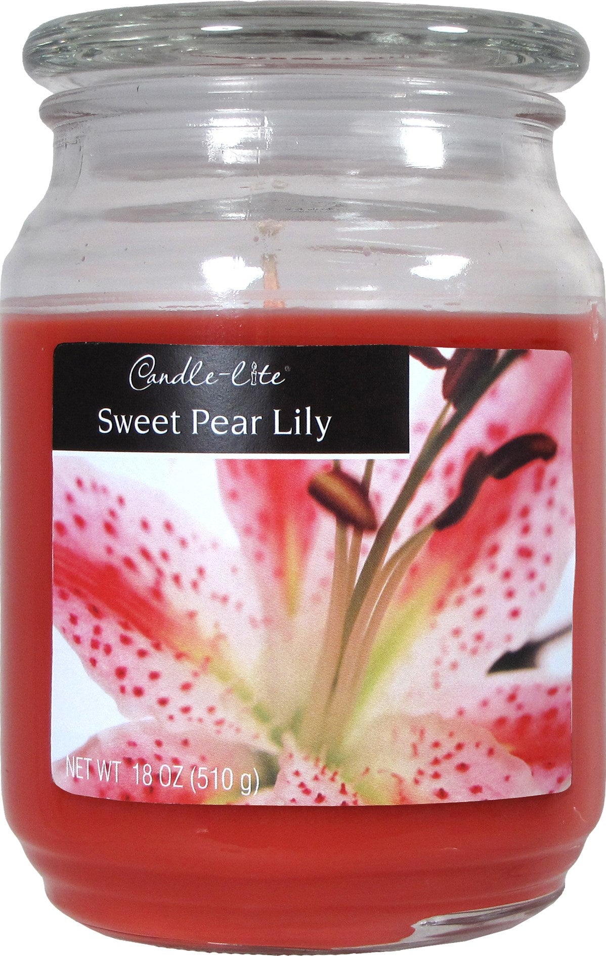 Bougie allumée, Candle lite 3297024 18 Oz Sweet Pear Lily Terrace Jar Candle (Pack de 4)