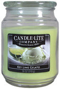 Candle lite, Candle lite 3297363 10 Oz Key Lime Gelato Everyday Terrace Jar Candle With Glass Lid (Pack of 4)