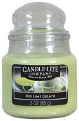 Chandelle, Candle lite 3827363 3 Oz Key Lime Gelato Everyday Jar Candle With Bubble Lid (Pack of 12)