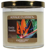 Chandelle lite, Candle lite 4166138 8 Oz 3-Mèches Vanille Exotique Royale Classics ? Exotic Vanilla Classics ? avec couvercle en métal (paquet de 3)