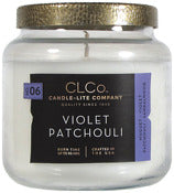 Bougie d'allumage, Candle lite 4274067 14 Oz Violet Patchouli CLCo Jar Candle With Metal Lid (Pack of 3)