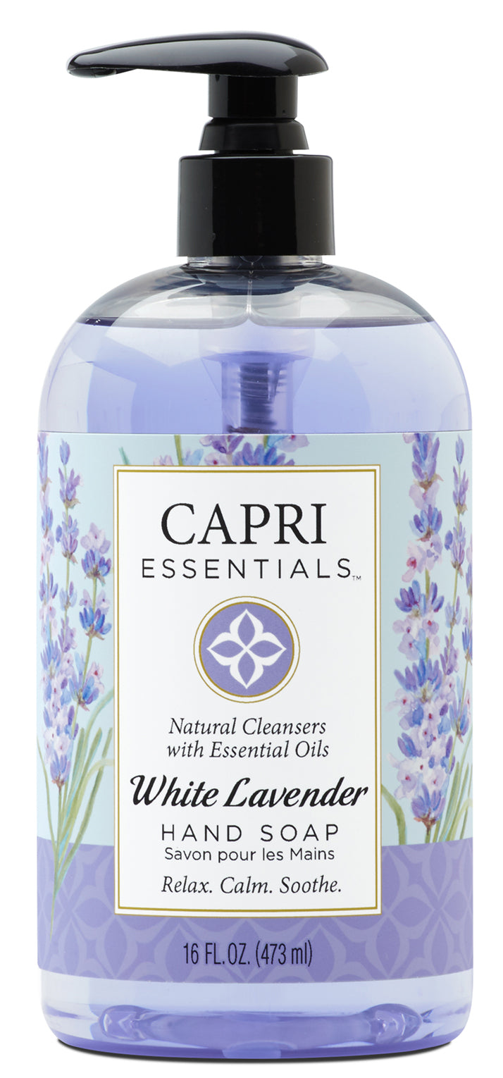 Les essentiels de Capri, Capri 832001 16 Oz White Lavender Hand Soap (Pack of 6)