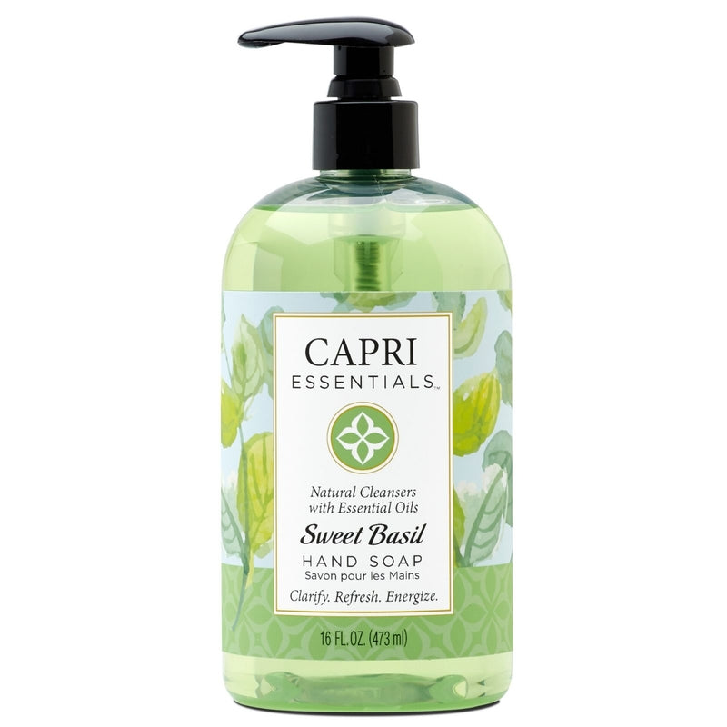 Les essentiels de Capri, Capri 832022 16 Oz Sweet Basil Hand Soap (Pack of 6)