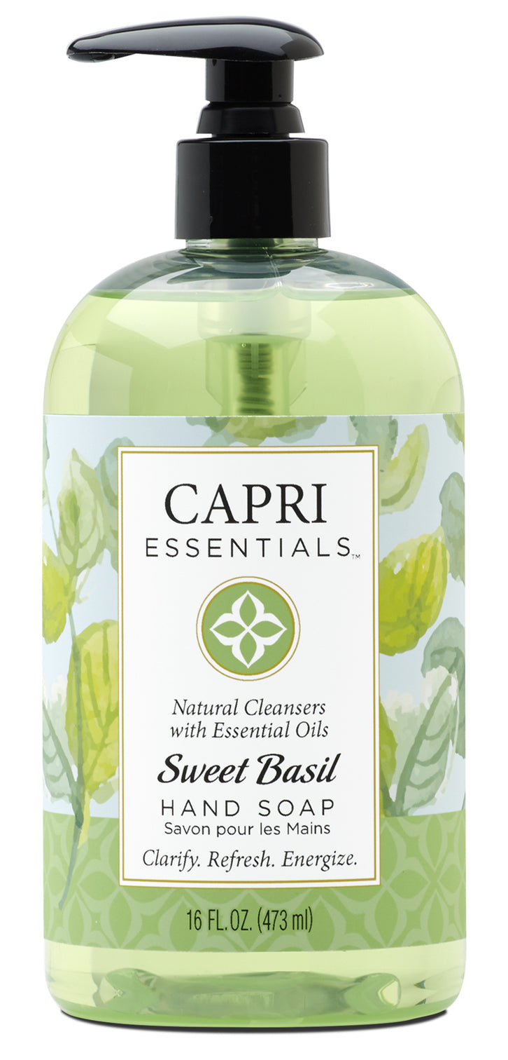 Les essentiels de Capri, Capri 832022 16 Oz Sweet Basil Hand Soap (Pack of 6)