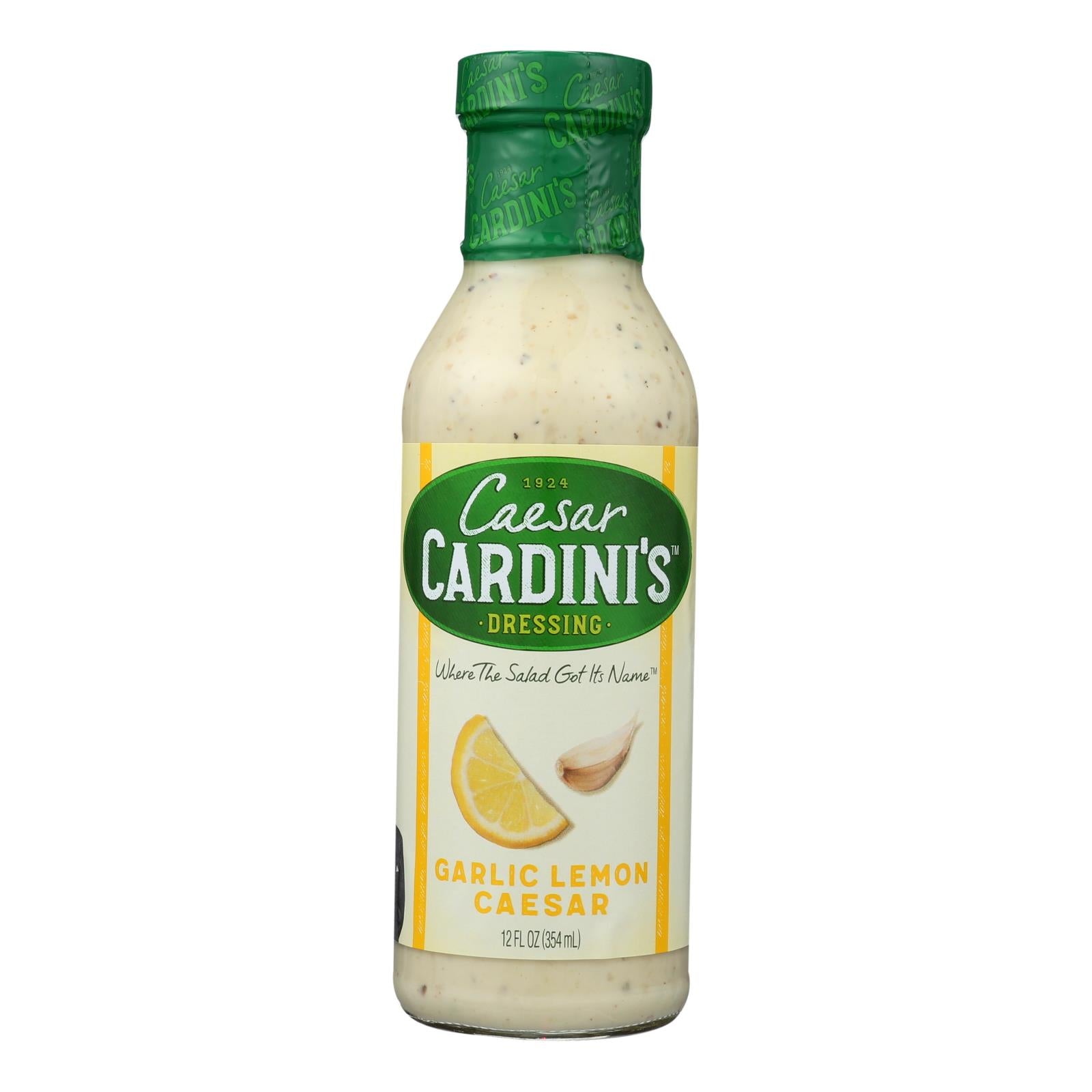 Cardini'S, Cardini's - Vinaigrette - César à l'ail et au citron - Caisse de 6 - 12 fl oz. (Paquet de 6)