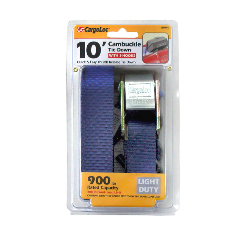 ALLIED INTERNATIONAL, CargoLoc 10 L Blue Cam Buckle 300 lb (paquet de 3)