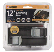 ALLIED INTERNATIONAL, CargoLoc 12 ft. L Black Lashing Strap 167 lb 2 pk