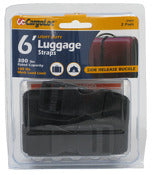 ALLIED INTERNATIONAL, CargoLoc 36 po. W X 72 in. L Black Luggage Strap 100 lb 1 pk