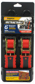 Cargoloc, Cargoloc 84055 6' Rouge Rétractable Ratchet Tie Downs 2 Count