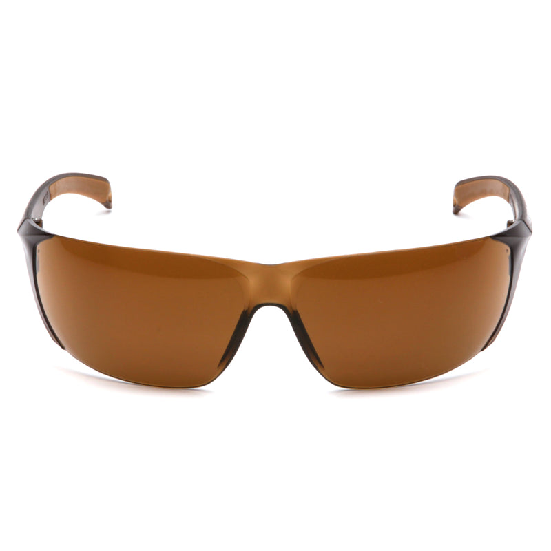 PYRAMEX SAFETY PRODUCTS LLC, Carhartt Billings Anti-Fog Frameless Safety Glasses Bronze Lens Black/Tan Frame 1 pc