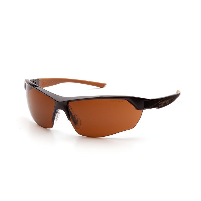 PYRAMEX SAFETY PRODUCTS LLC, Carhartt Braswell Lunettes de sécurité antibuée Oculaire bronze Monture noire 1 pc