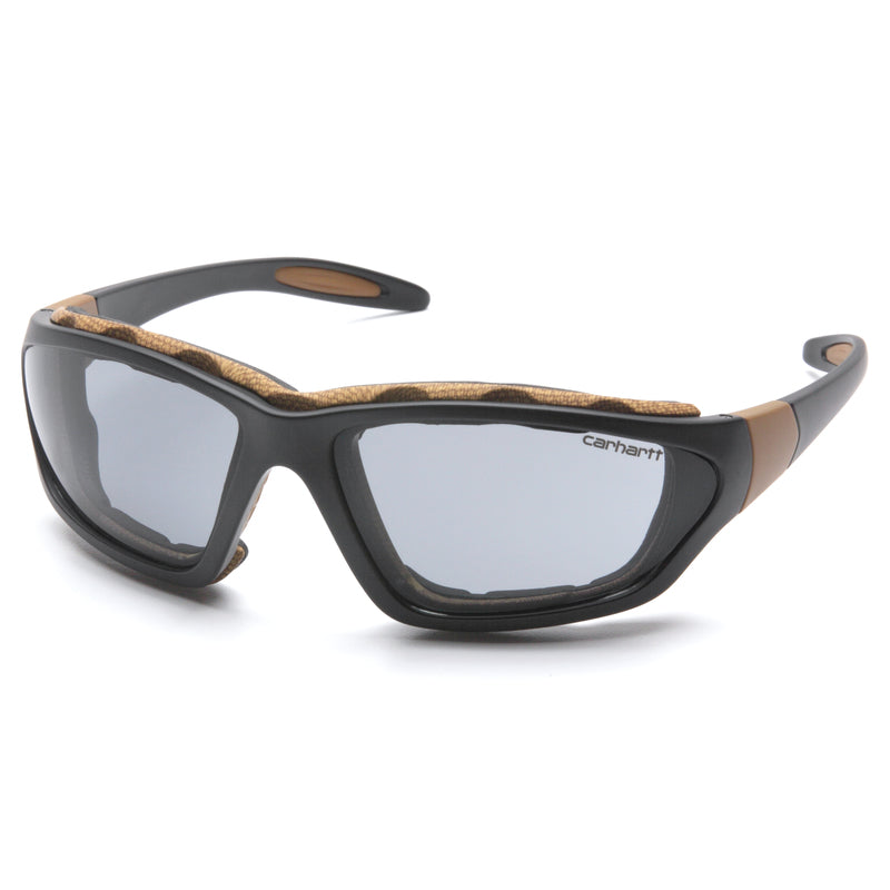 PYRAMEX SAFETY PRODUCTS LLC, Carhartt Carthage Anti-Fog Full-Frame Safety Glasses Gray Lens Black/Tan Frame 1 pc