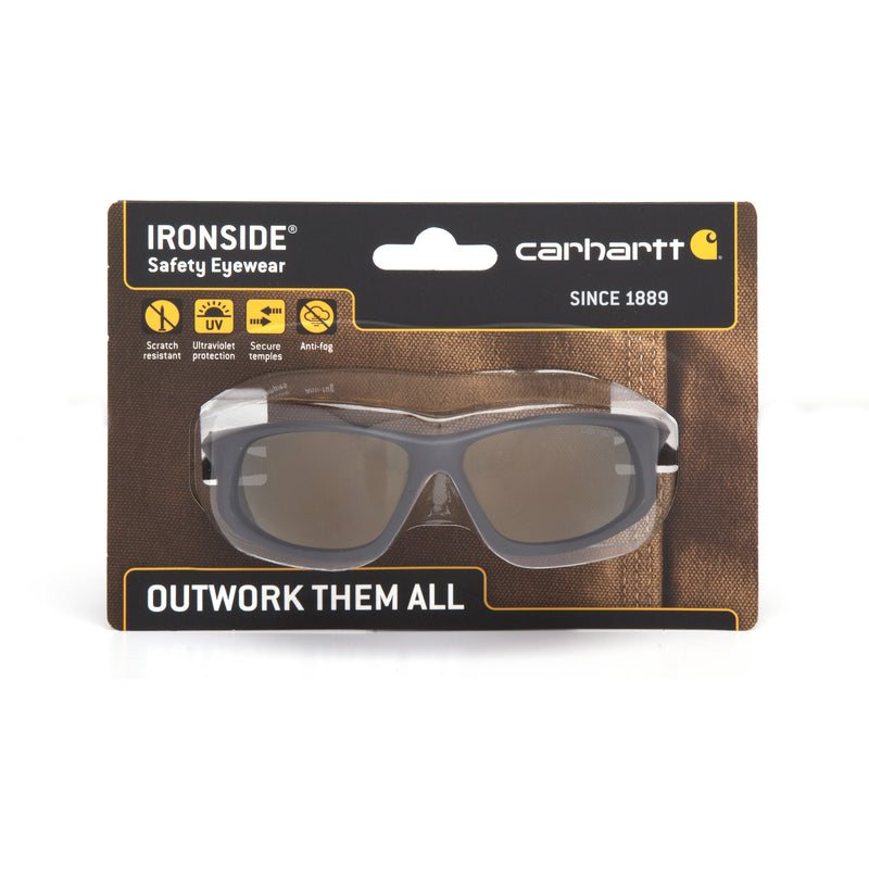 PYRAMEX SAFETY PRODUCTS LLC, Carhartt Ironside Lunettes de Sécurité Anti-Buée Oculaire Miroir Antique Monture Noire 1 pc