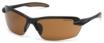 PYRAMEX SAFETY PRODUCTS LLC, Carhartt Spokane Half Frame Safety Glasses Bronze Lens Black/Tan Frame 1 pc