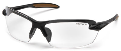 PYRAMEX SAFETY PRODUCTS LLC, Carhartt Spokane Half Frame Safety Glasses Clear Lens Black/Tan Frame 1 pc