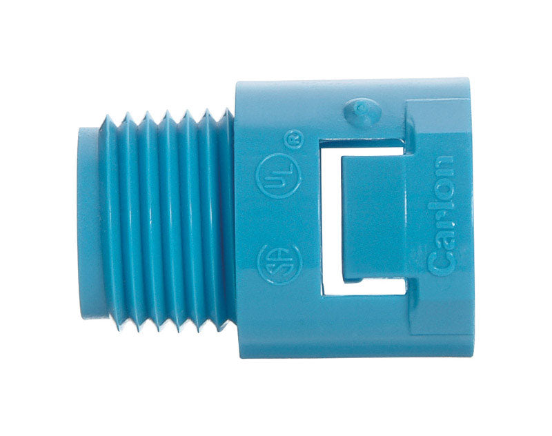 THOMAS & BETTS, Carlon 1/2 in. D PVC Quick Connect Threaded Male Adapter For PVC 1 pk