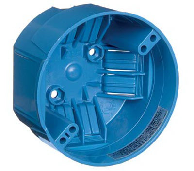 THOMAS & BETTS, Carlon 20 cu in Round PVC 1 gang Electrical Ceiling Box Blue