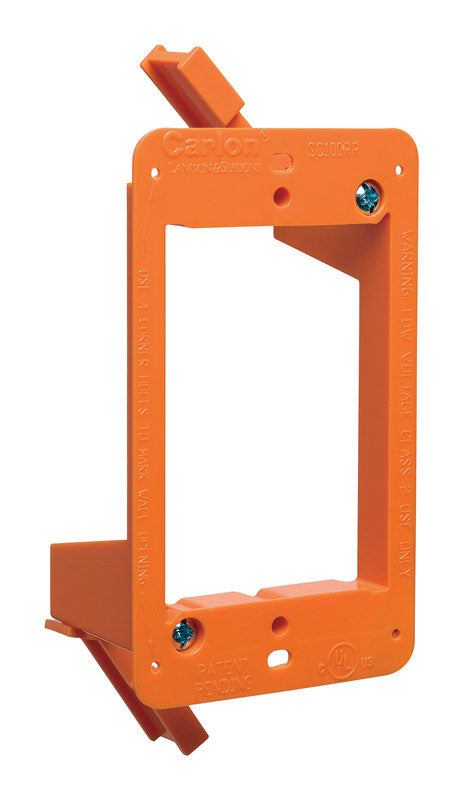 Carlon, Carlon 4.32 in. Rectangle PVC 1 gang Support de montage basse tension Orange