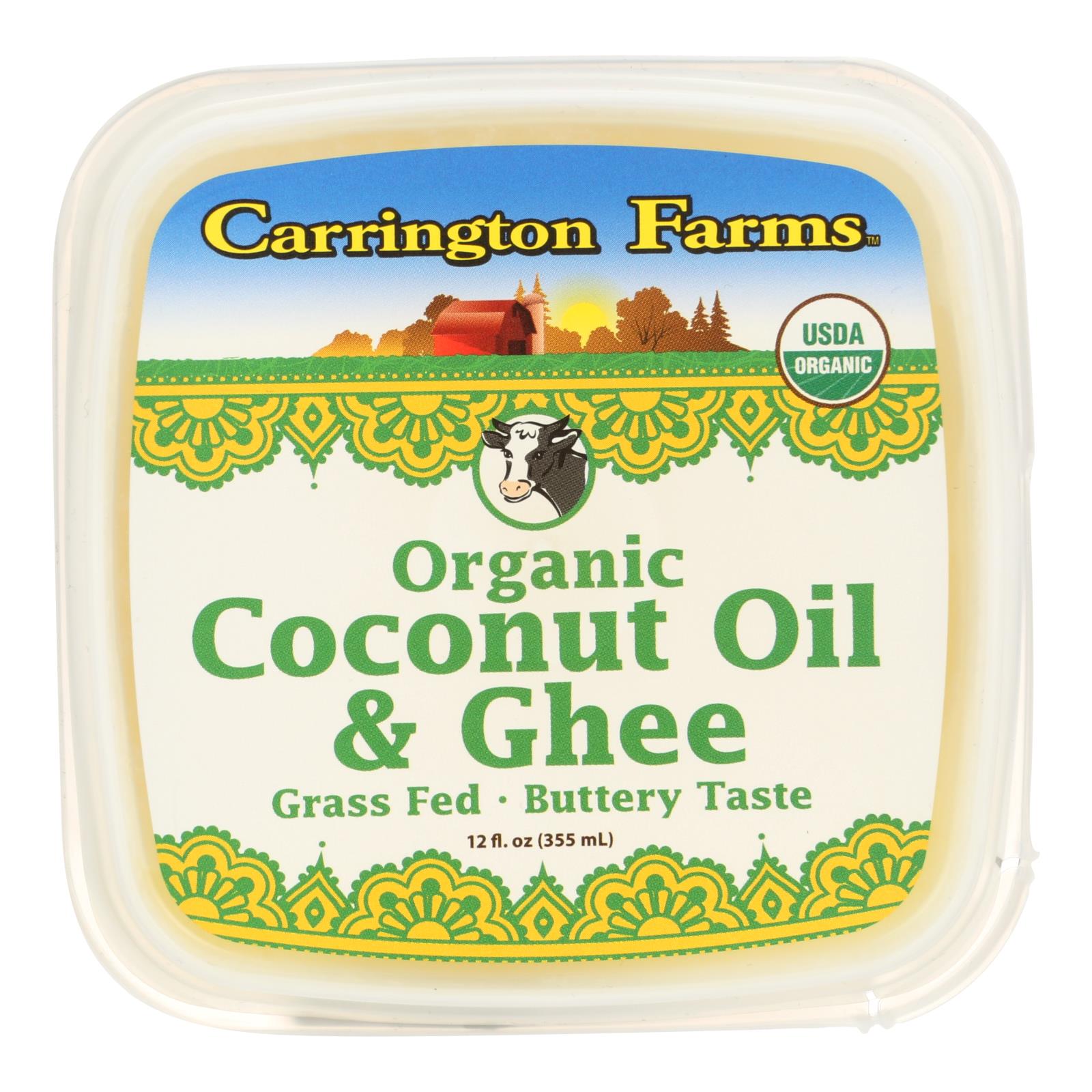 Fermes Carrington, Carrington Farms Coconut Oil - Buttery Taste - Case of 6 - 12 oz (Pack of 6)