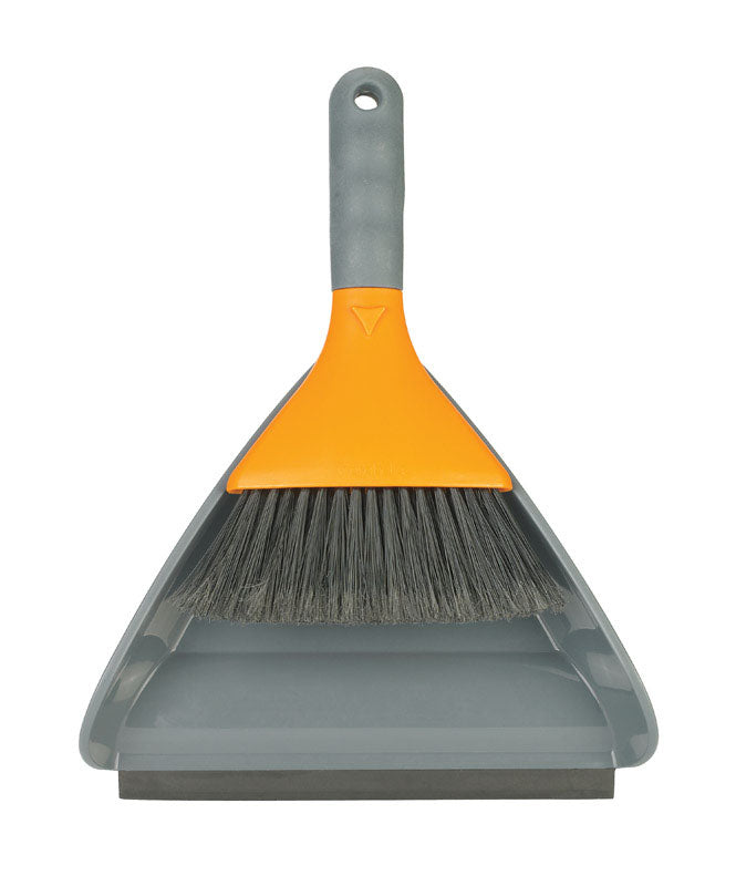 BRADSHAW INTERNATIONAL INC, Casabella 9 in. W Soft Nylon Broom with Dustpan