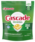 PROCTER & GAMBLE, Cascade Original Lemon Scent Pods Dishwasher Detergent 25 pk