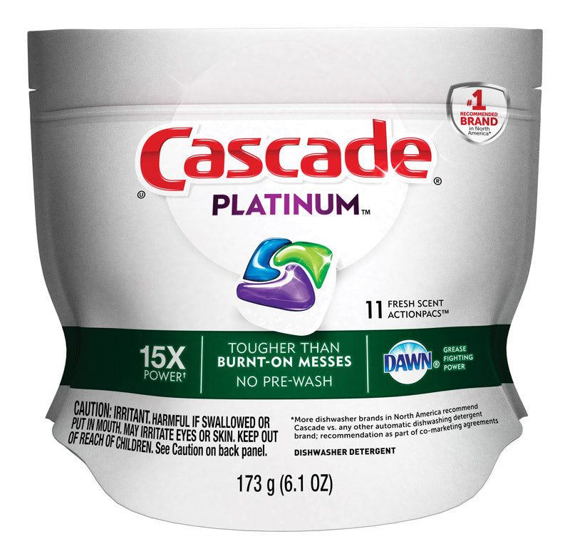 Cascade, Cascade Platinum Fresh Scent Pods Détergent pour lave-vaisselle 11 pk