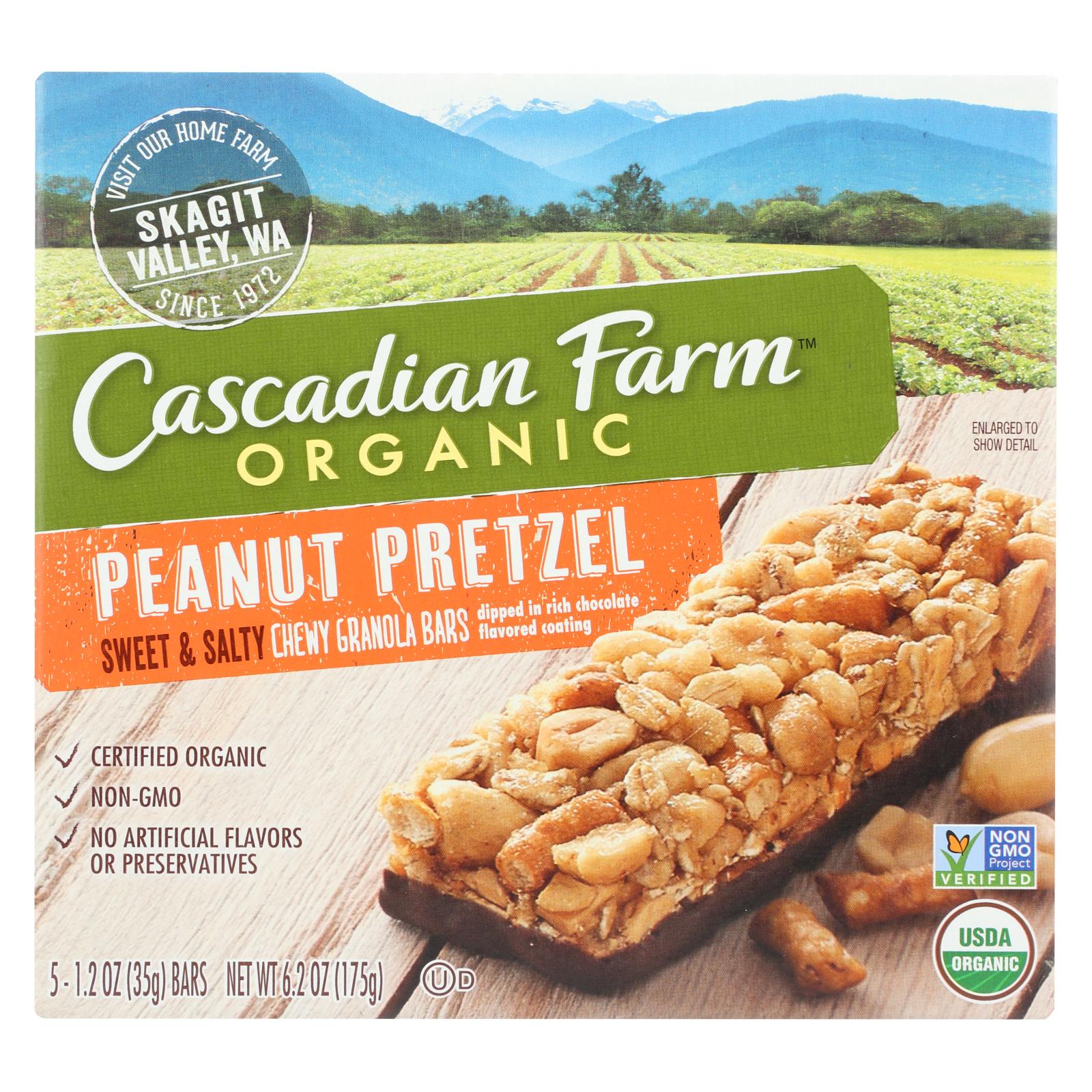 Ferme des Cascades, Cascadian Farm Barres sucrées et salées - biologique - bretzel aux arachides - 6.2 oz - carton de 12 (Paquet de 12)