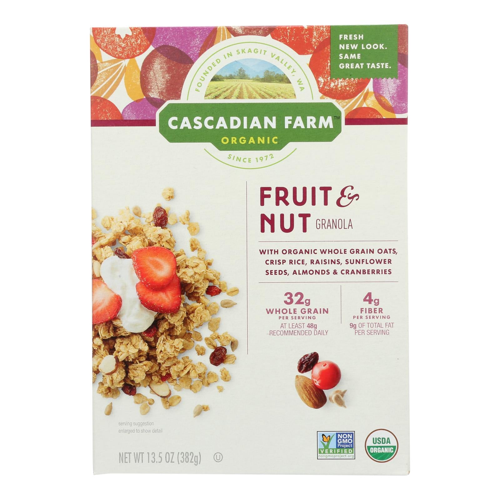 Ferme des Cascades, Cascadian Farm Granola biologique - fruits et noix - caisse de 6 - 13,5 oz (paquet de 6)