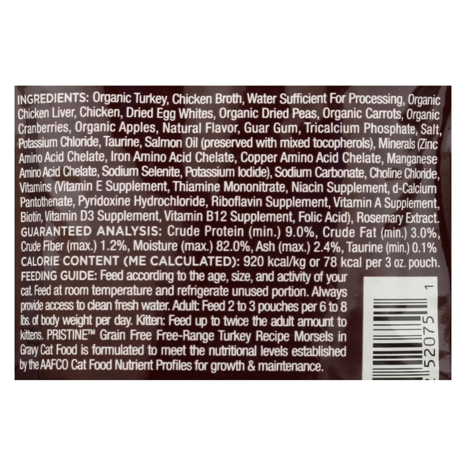 Castor et Pollux, Castor & Pollux Wet Cat Food Pristine Grain-Free Free-Range Turkey Recipe - Case of 24 - 3 OZ (Pack of 24)