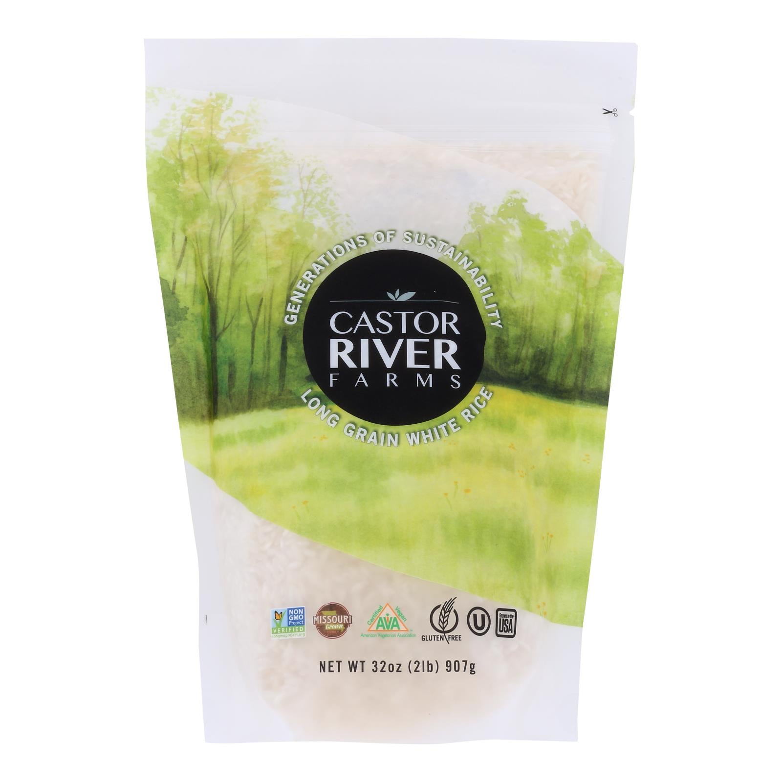 Castor River Farms, Castor River Farms - Riz blanc à grains longs - Caisse de 6-32 OZ (paquet de 6)