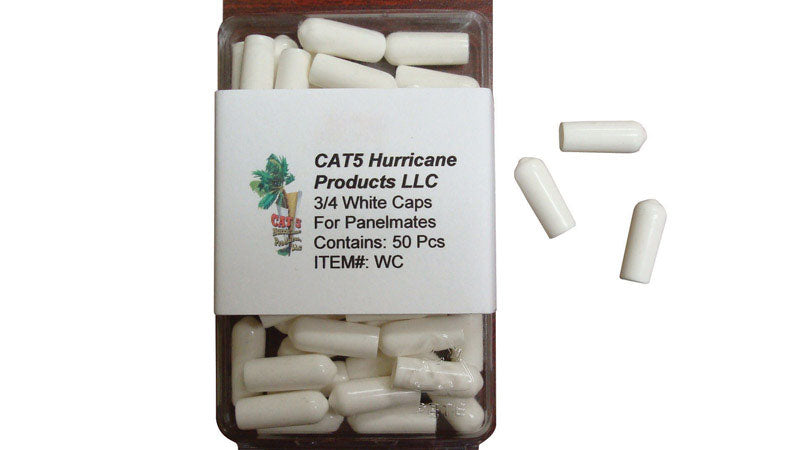 Cat 5 Hurricane Products, Cat 5 Panel Mate Caps White