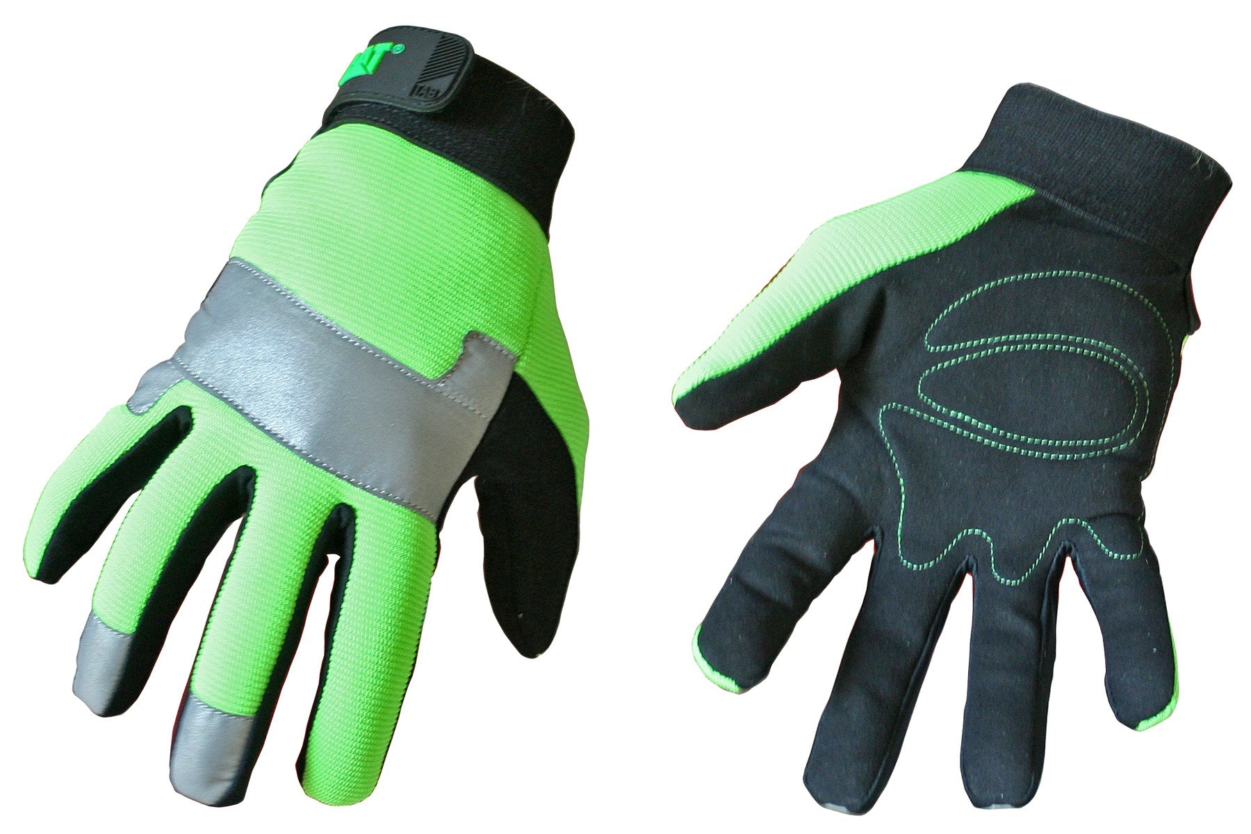 BOSS MFG CO, Caterpillar Utility Gloves Black/Green L 1 paire