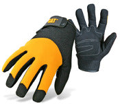 BOSS MFG CO, Caterpillar Utility Gloves Black/Yellow XXL 1 paire