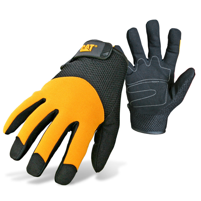 BOSS MFG CO, Caterpillar Utility Gloves Black/Yellow XXL 1 paire