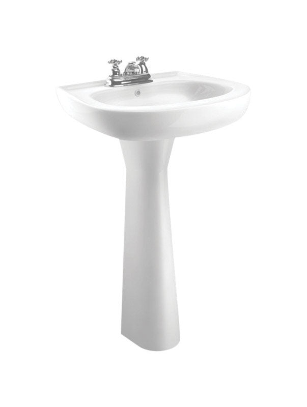 ACE TRADING - CATO, Cato Jazmin Évier de salle de bain en porcelaine vitrifiée 18.5 in. W X 15.75 in. D White