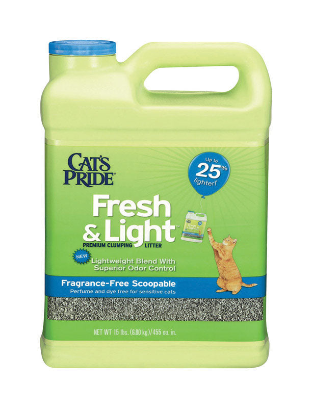 OIL-DRI CORP OF AMERICA, Cat's Pride Fresh & Light No Scent Litière pour chats 15 lb