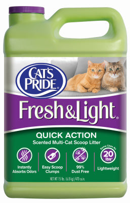 OIL-DRI CORP OF AMERICA, Cat's Pride Litière pour chat Fresh & Light Parfum frais et propre 15 lb