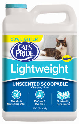 OIL-DRI CORP OF AMERICA, Cat's Pride No Scent Litière pour chat à ramasser 10 lb