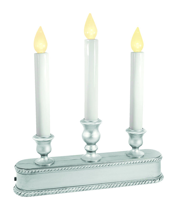 ACE TRADING- INLITEN 12, Celebrations Brushed Silver No Scent Auto Sensor Candle (bougie sans parfum à capteur automatique)