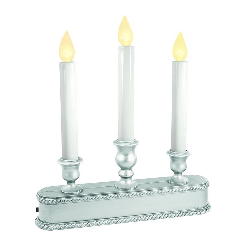 ACE TRADING- INLITEN 12, Celebrations Brushed Silver No Scent Auto Sensor Candle (bougie sans parfum à capteur automatique)