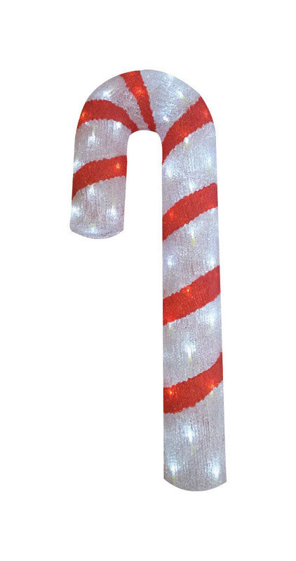 ACE TRADING - ILLUMAX 5, Celebrations Candy Cane LED Christmas Decoration Red/White Acrylic 1 pk