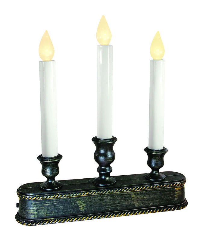 ACE TRADING- INLITEN 12, Celebrations Rubbed Bronze No Scent Auto Sensor Candle 10 in. H