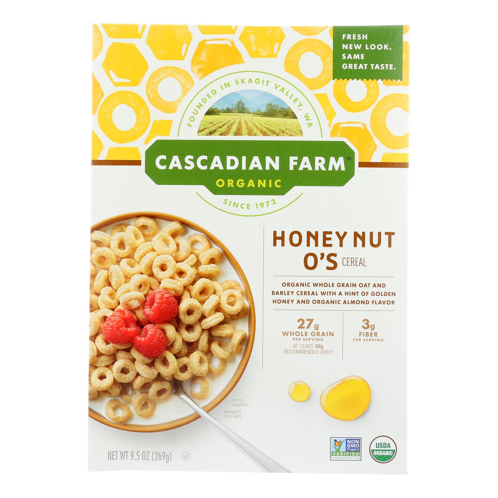 Ferme Cascadienne, Céréales biologiques de Cascadian Farm - Honey Nut Os - Caisse de 12 - 9.5 oz (paquet de 12)