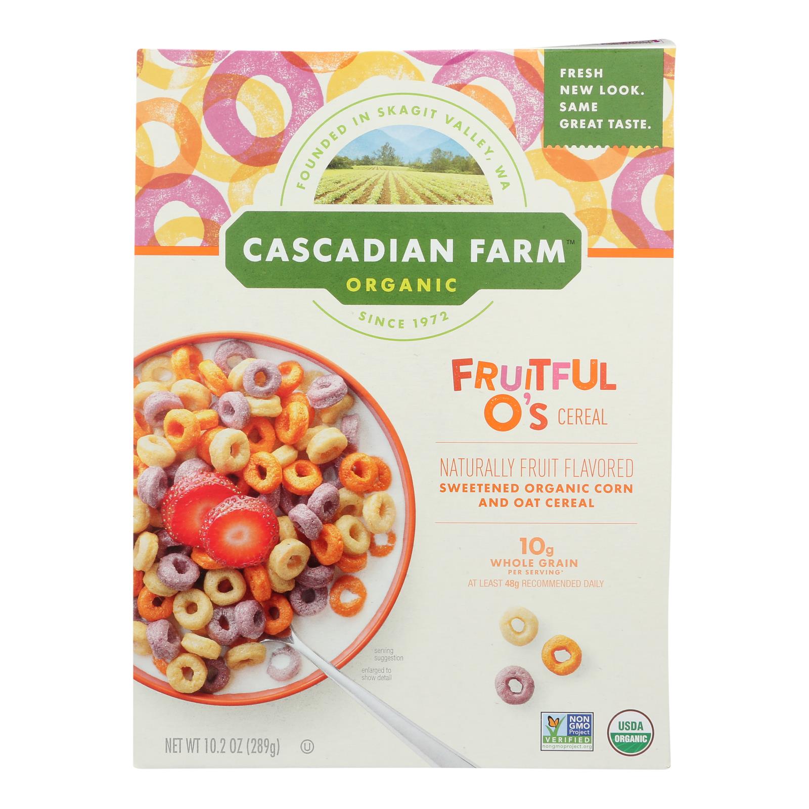 Ferme Cascadienne, Céréales biologiques de Cascadian Farm - Os fruités - Caisse de 10 - 10.2 oz (paquet de 10)