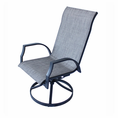 Four Seasons Courtya, Chaise à bascule Campton Hills Dining, acier, tissu Sling (paquet de 2)