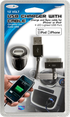 Accessoires sur mesure, Chargeur USB pour iPod/iPhone, Allume-cigarette, 12-Volt, 2-Pc.