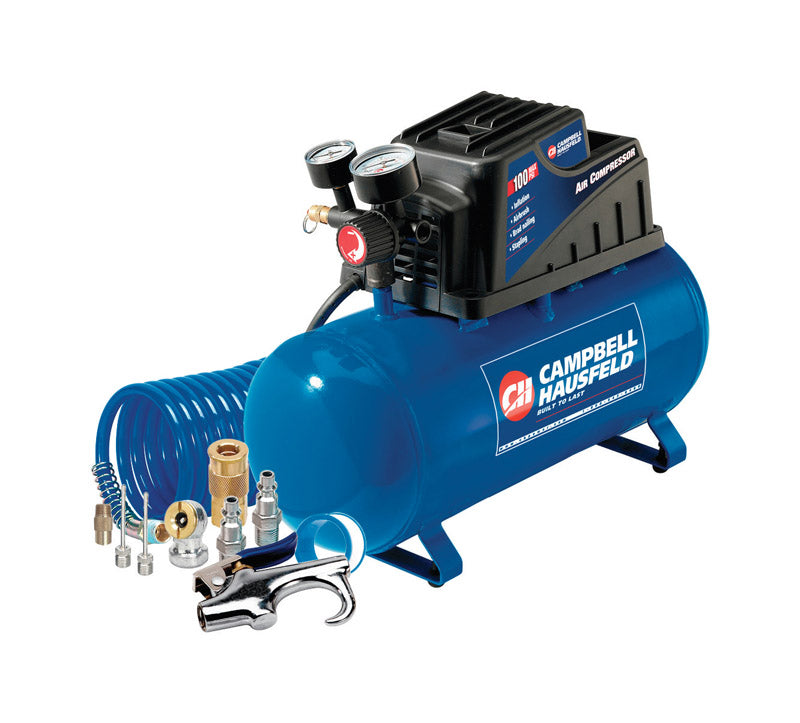 CAMPBELL HAUSFELD, Compresseur d'air portable Campbell Steel Blue 110 PSI 0.3 Hp 120V 3A 3 gal. Réservoir