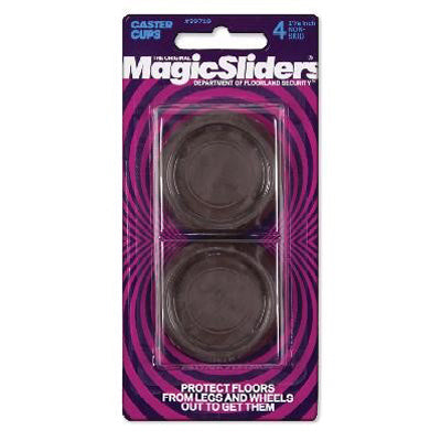 COULISSEAUX MAGIQUES, Coussinets protecteurs en plastique Magic Sliders Brown Round 1-5/8 in. W X 1-5/8 in. L (paquet de 6)