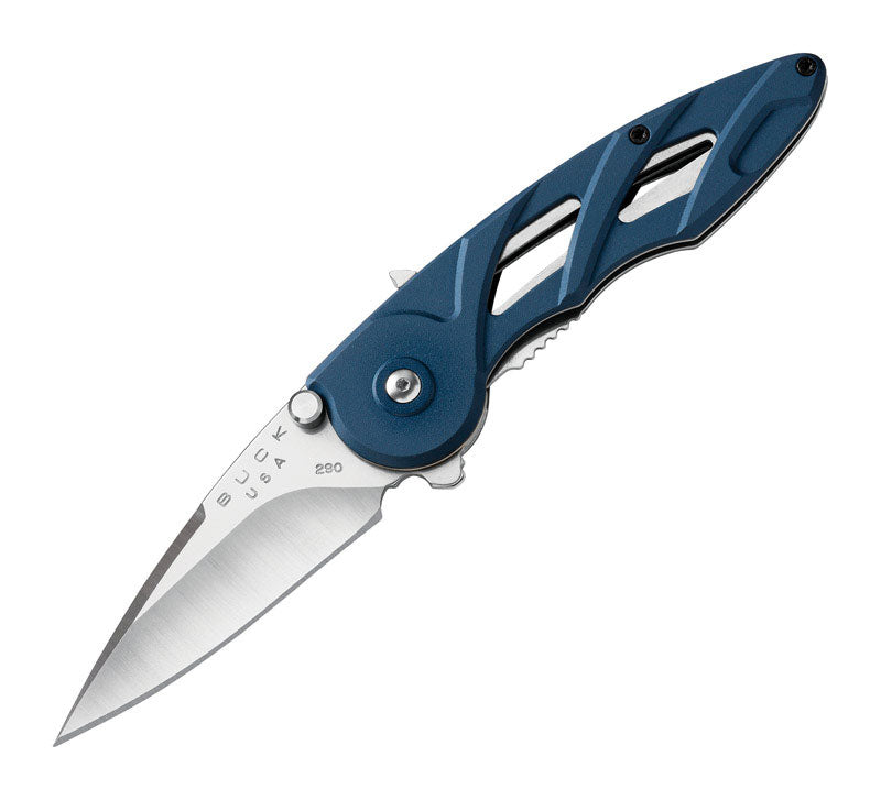 BUCK KNIVES INC, Couteau Buck Rush Bleu 420 HC Acier Inoxydable 6.25 in. Couteau pliant